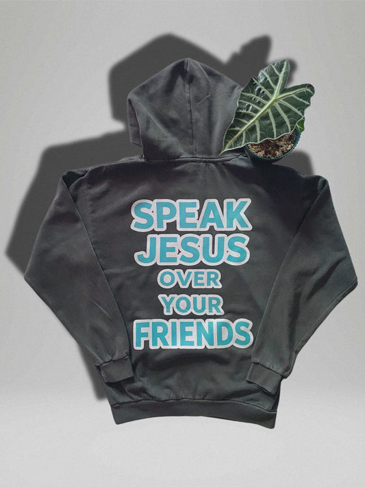 Speak Jesus Hoodie. (Back Print)